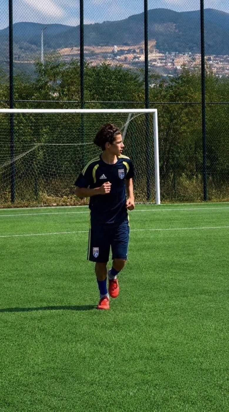 Ador Rezniqi representing Kosovo in football