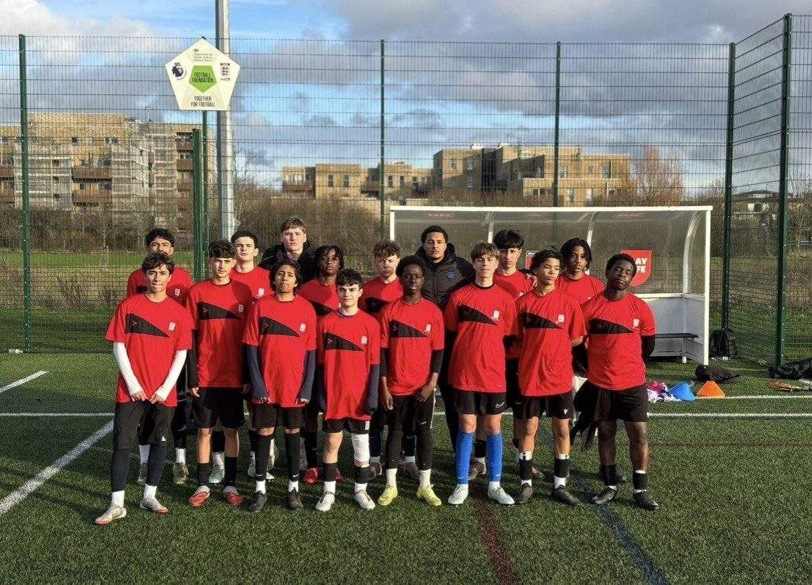 WorkRate players in red kits after a showcase match