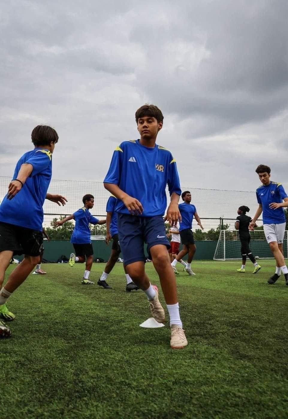 WorkRate players taking part in a summer football training session